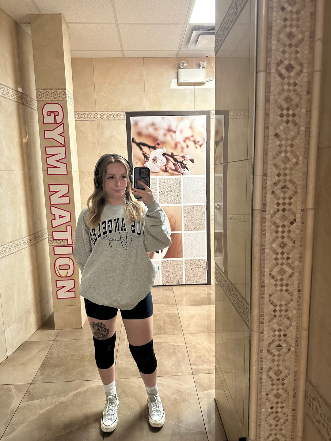 Customer photo review of W563 Varsity Crewneck