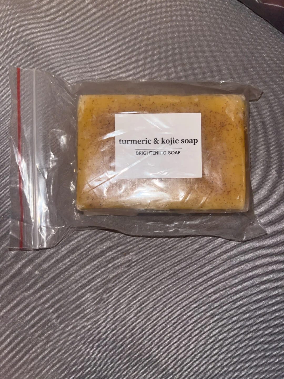 Customer photo review of Lemon turmeric & kojic-acid brightening soap