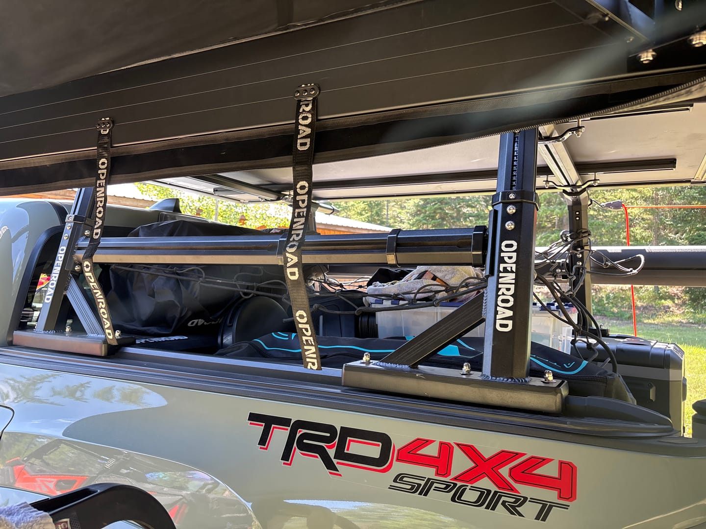 Customer photo review of OPENROAD Adjustable Bed Rack for Trucks