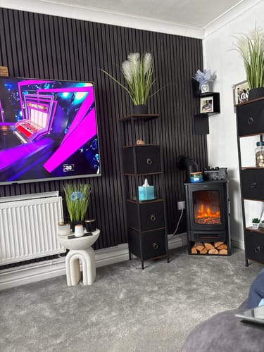 Customer photo review of Acoustic Slat Wall Panel - Black Oak