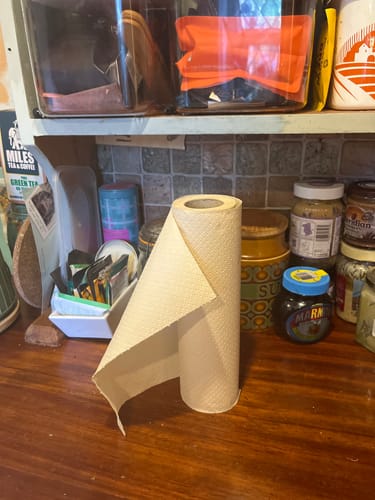 Customer photo review of Unbleached Bamboo Kitchen Roll