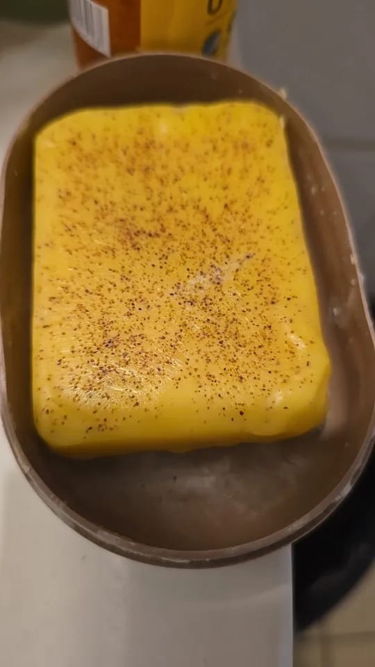 Customer photo review of Lemon turmeric & kojic-acid brightening soap