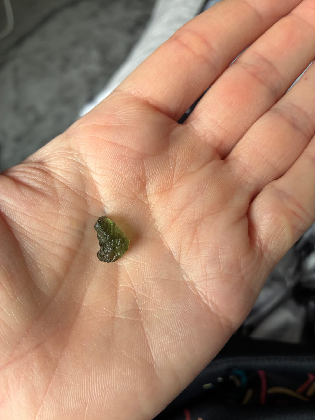 Customer photo review of Moldavite - Rough/raw pieces