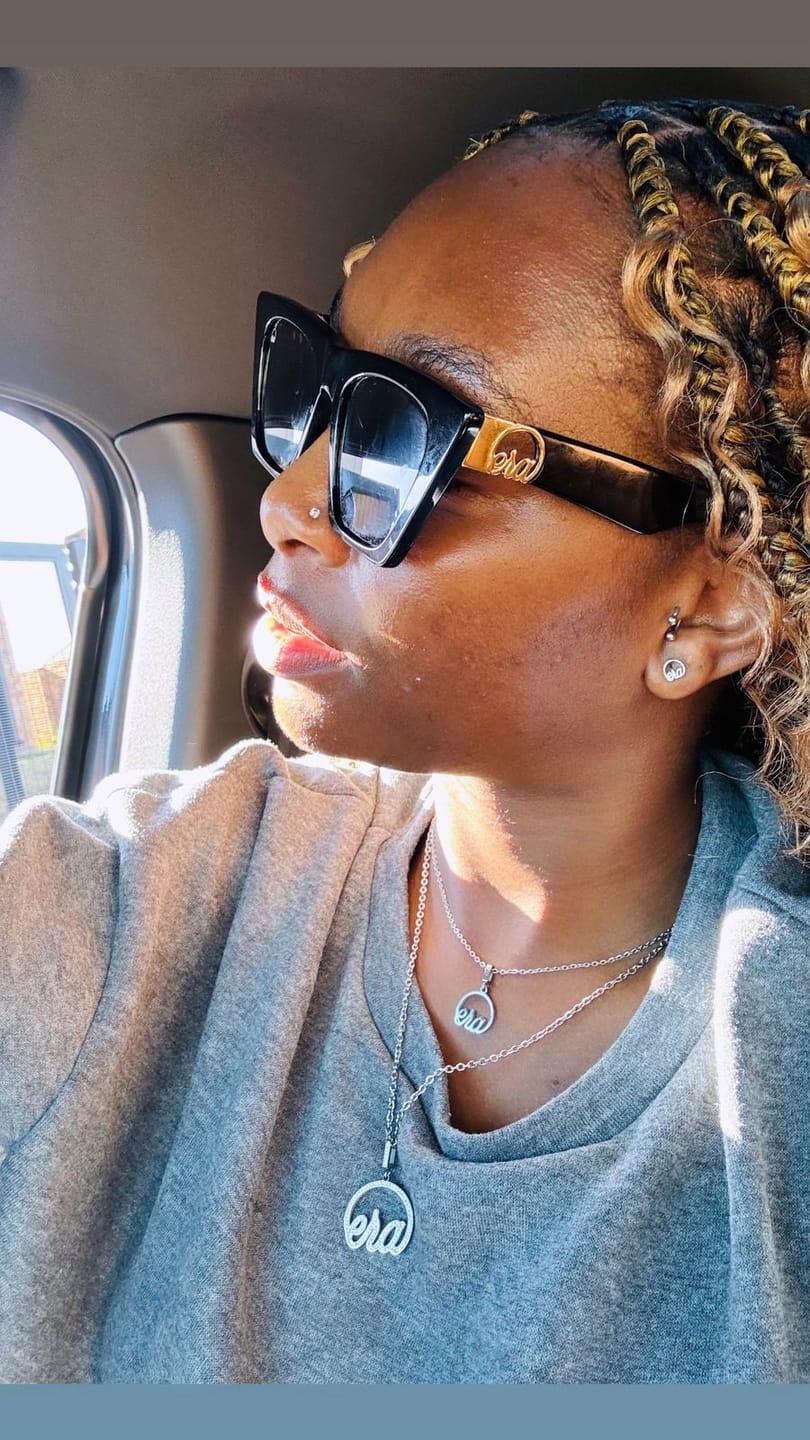 Customer photo review of Silver Precious Logo Necklace