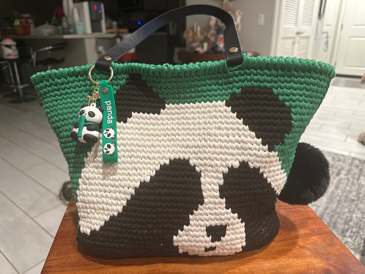 Customer photo review of Chunky Panda Crochet Tote Kit