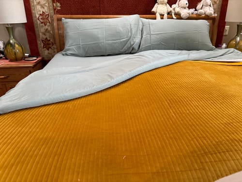 Customer photo review of TENCEL Eucalyptus Pillowcase Set