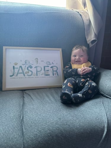 Customer photo review of Sea Animals Name Print