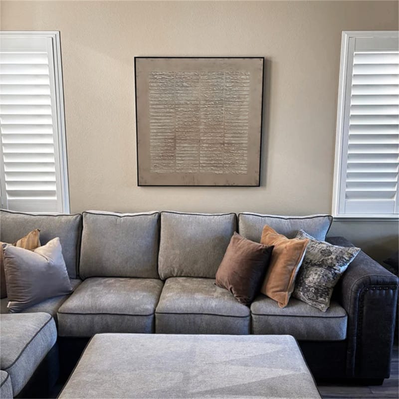 Customer photo review of Brown Wabi Sabi Texture Canvas Art #WS003