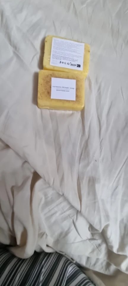 Customer photo review of Lemon turmeric & kojic-acid brightening soap