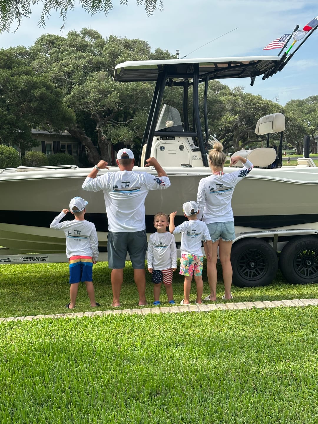 Customer photo review of Youth/Kids Dri-Fit Custom Boat Shirts