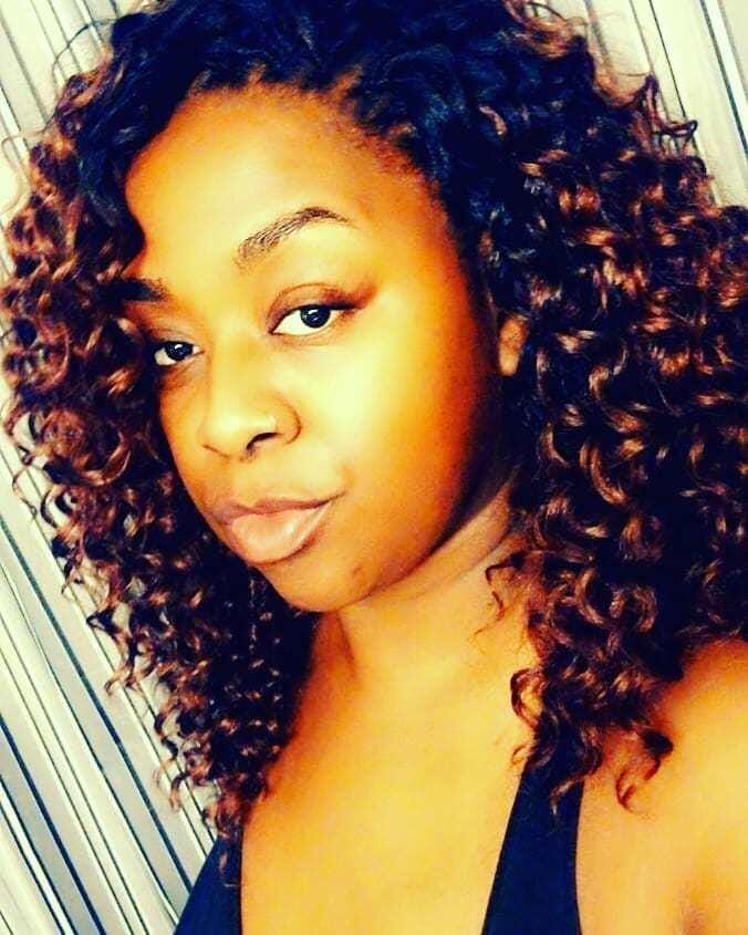 Customer photo review of Freetress Synthetic Crochet Braid - BEACH CURL 12"