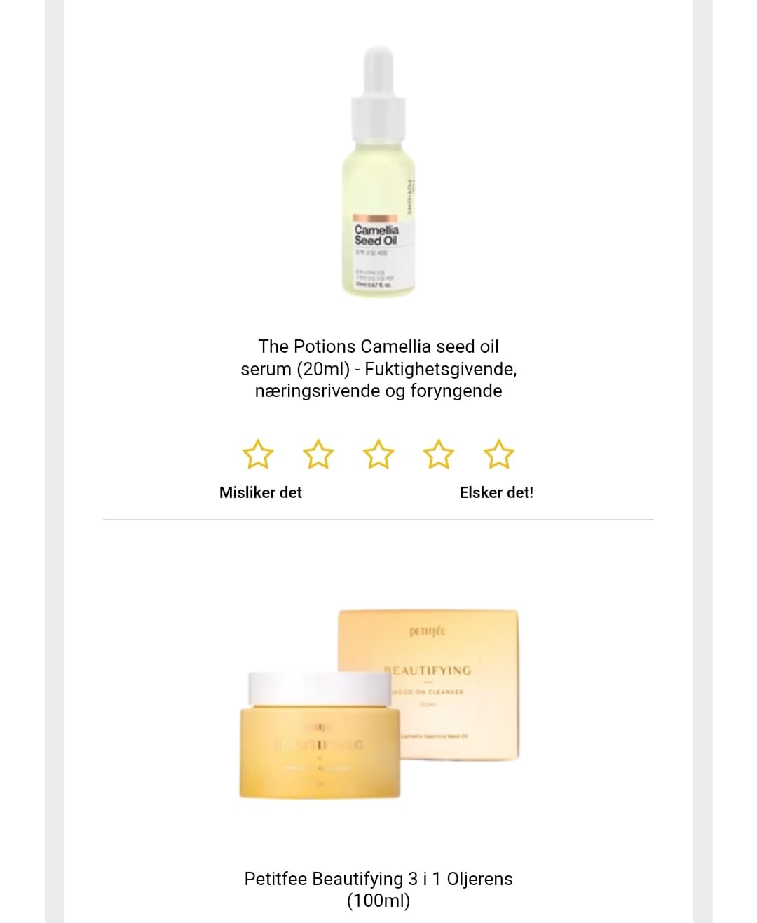 Customer photo review of Petitfee Beautifying 3 i 1 Oljerens (100ml)