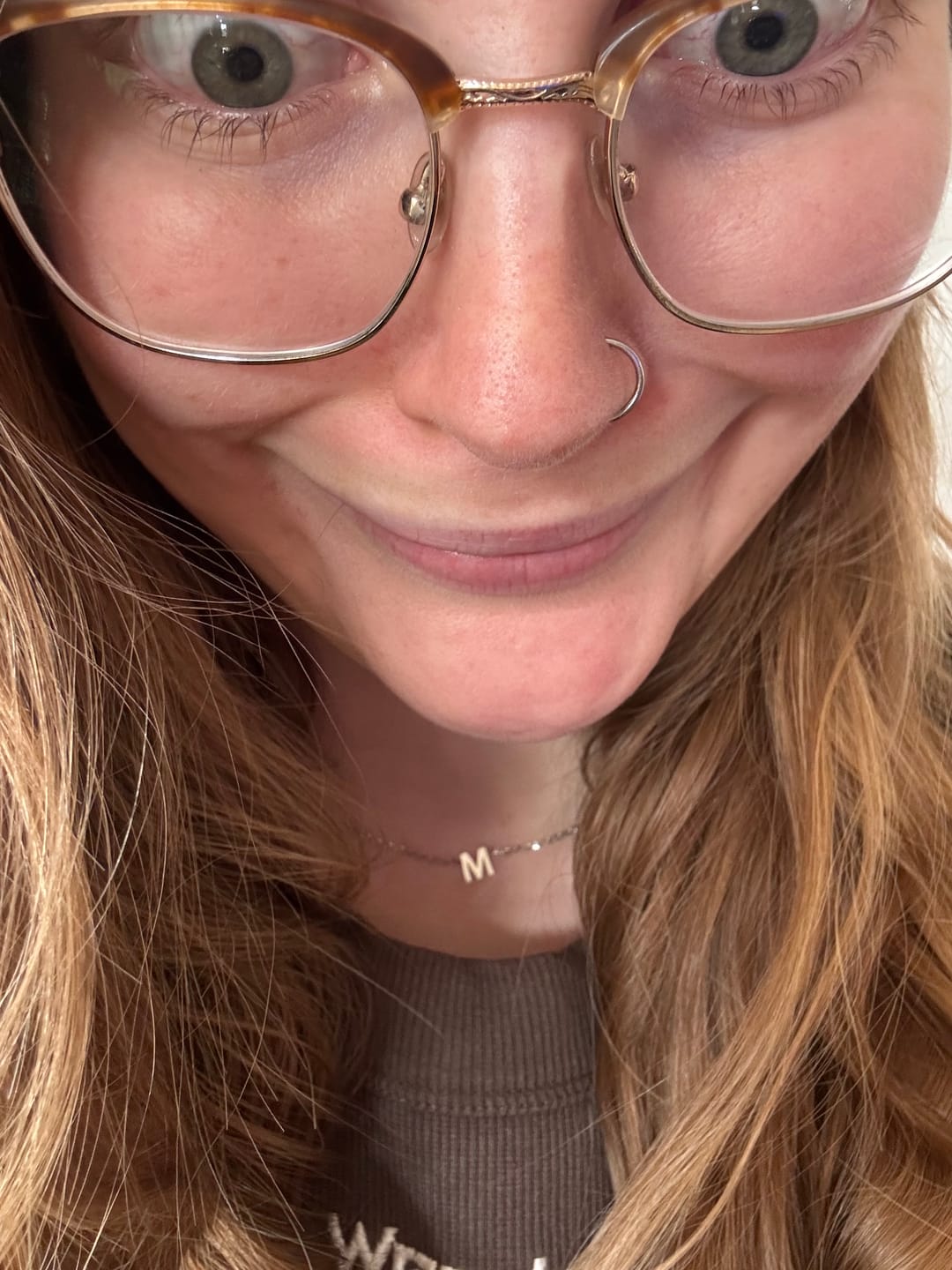 Customer photo review of The Original Initial Letter Necklace