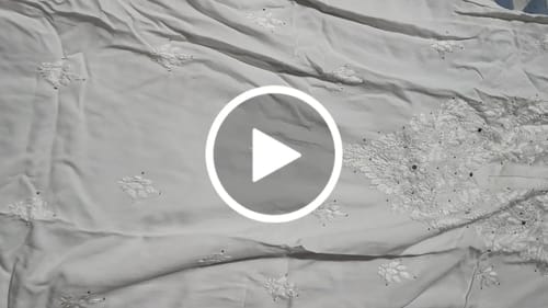 Customer video review of White Long Mukaish Rayon kurta
