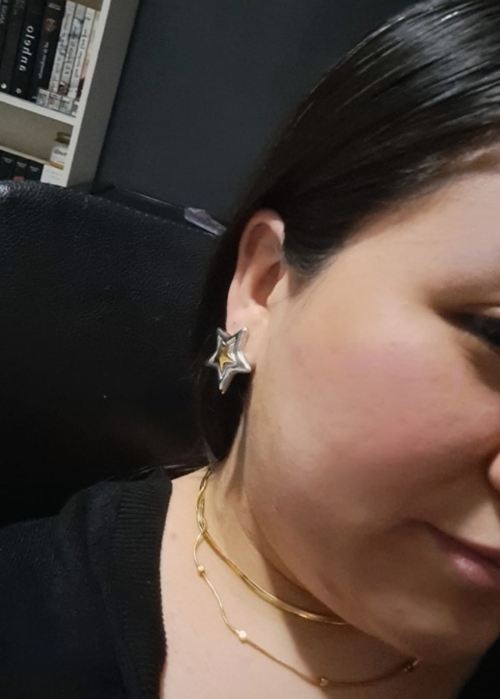 Customer photo review of Par Arete Estrella Chunky