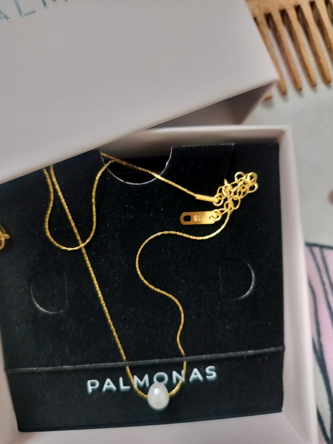 Customer photo review of Delicate Pearl Necklace
