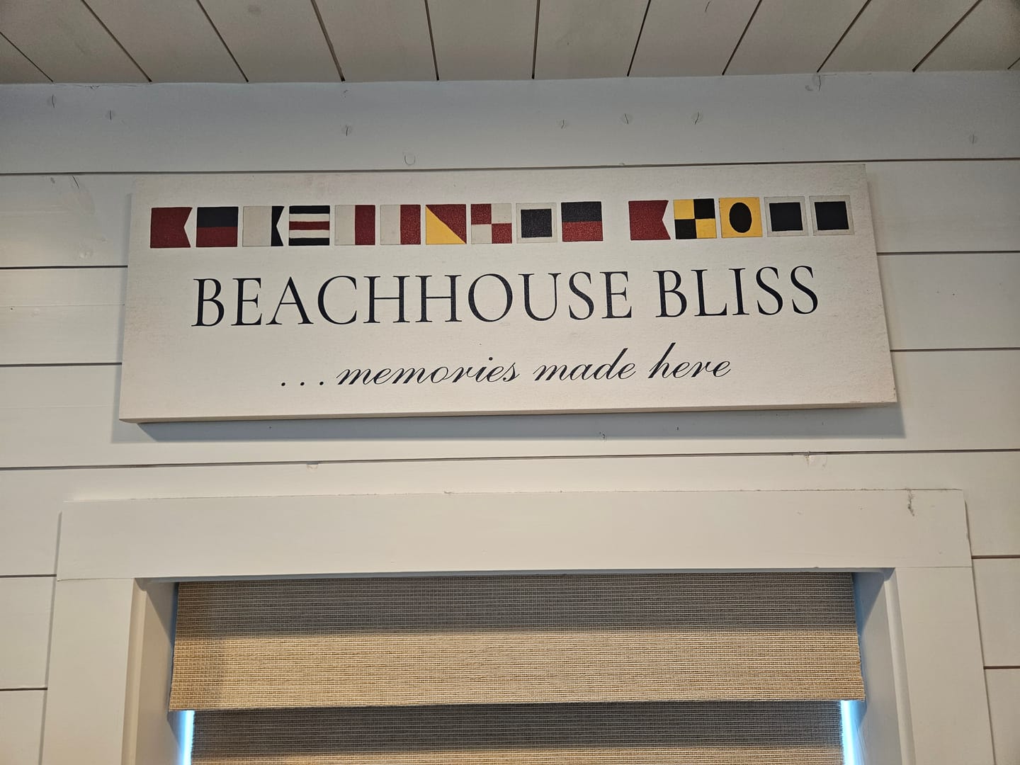 Customer photo review of Personalized Nautical Flags Wall Decor