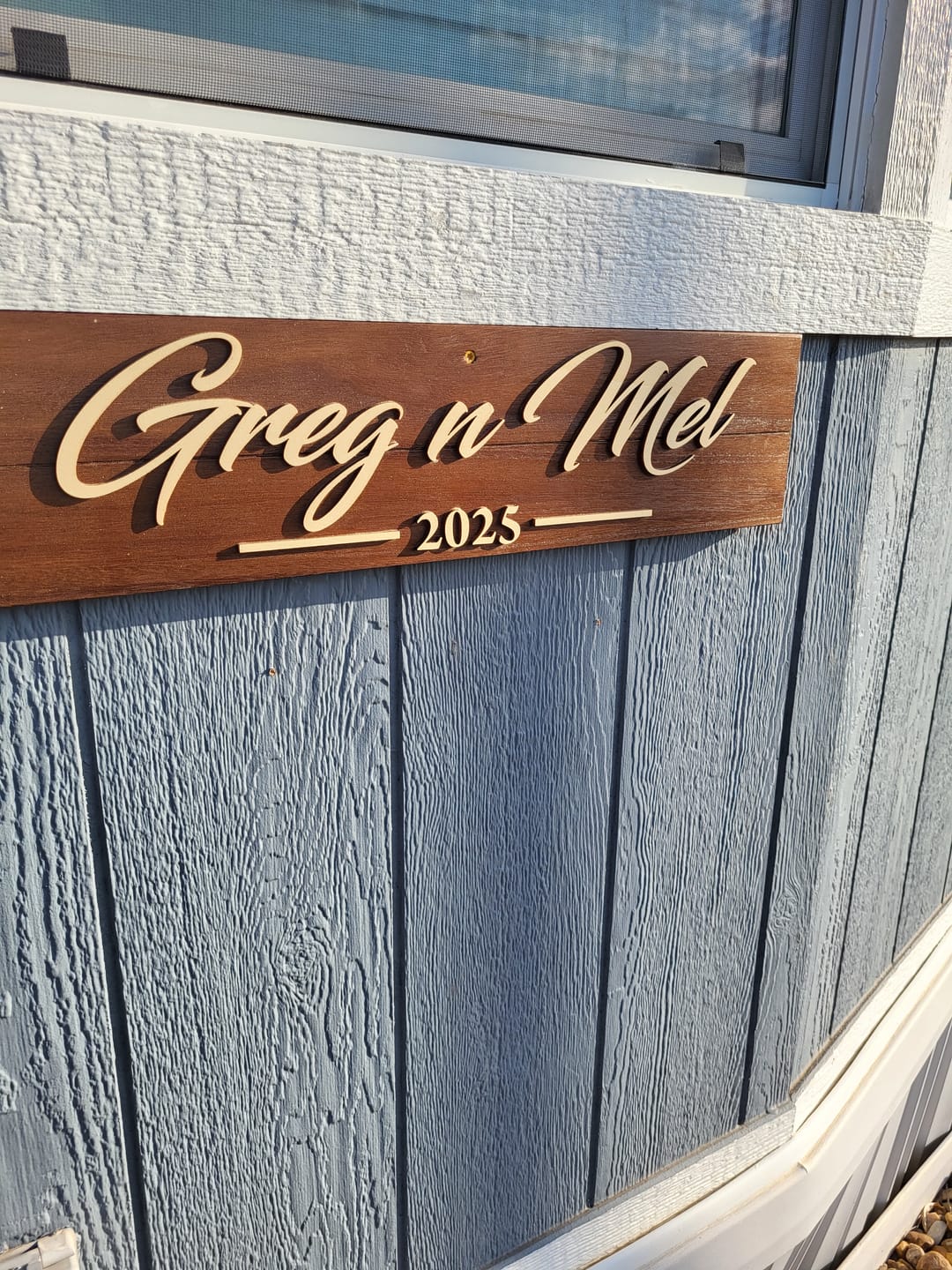 Customer photo review of Custom Wooden Sign - Bridenbaugh