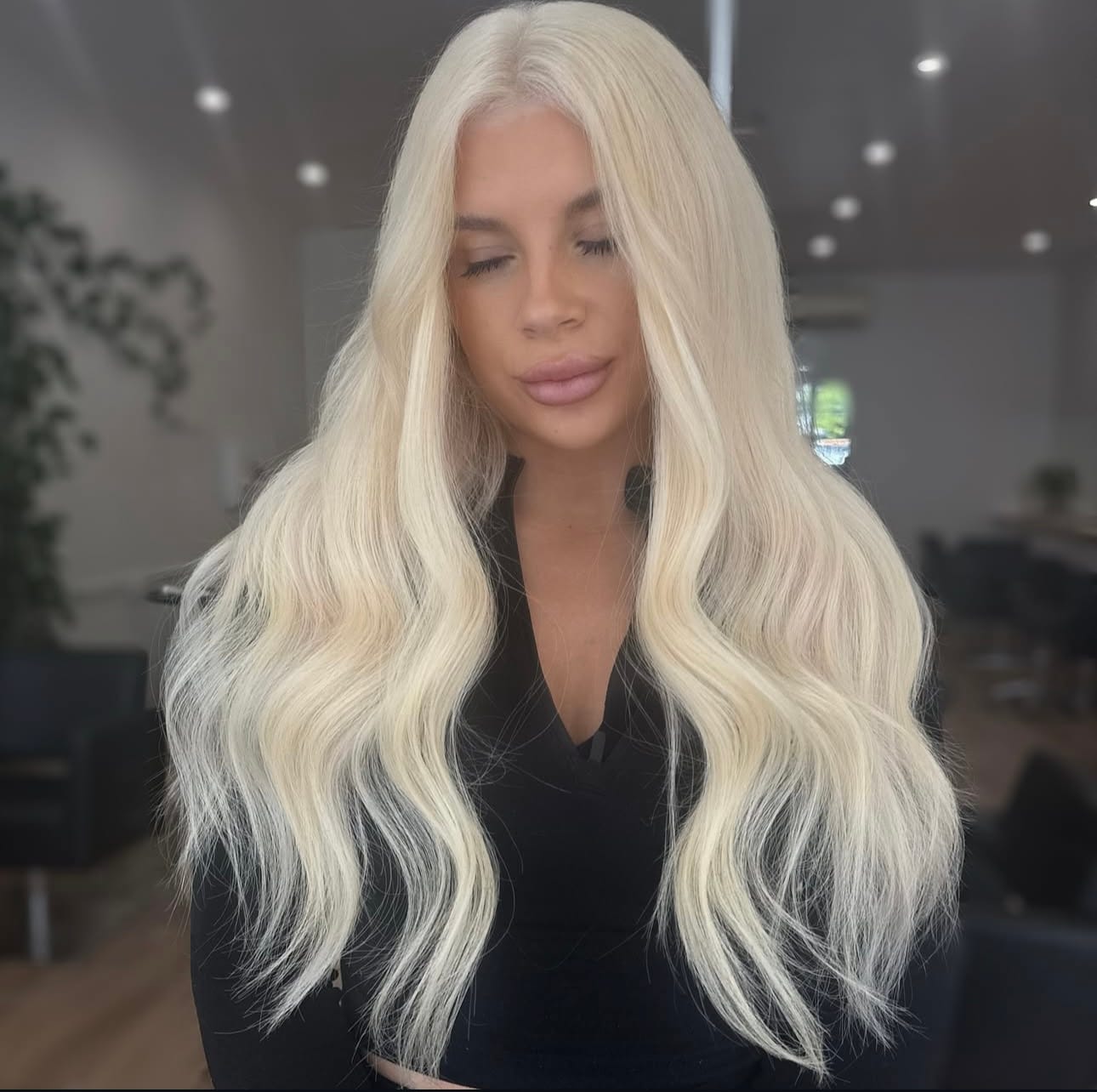 Customer photo review of 22 Inch Tape Hair Extensions