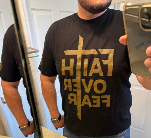 Customer photo review of FEARLESS TEE