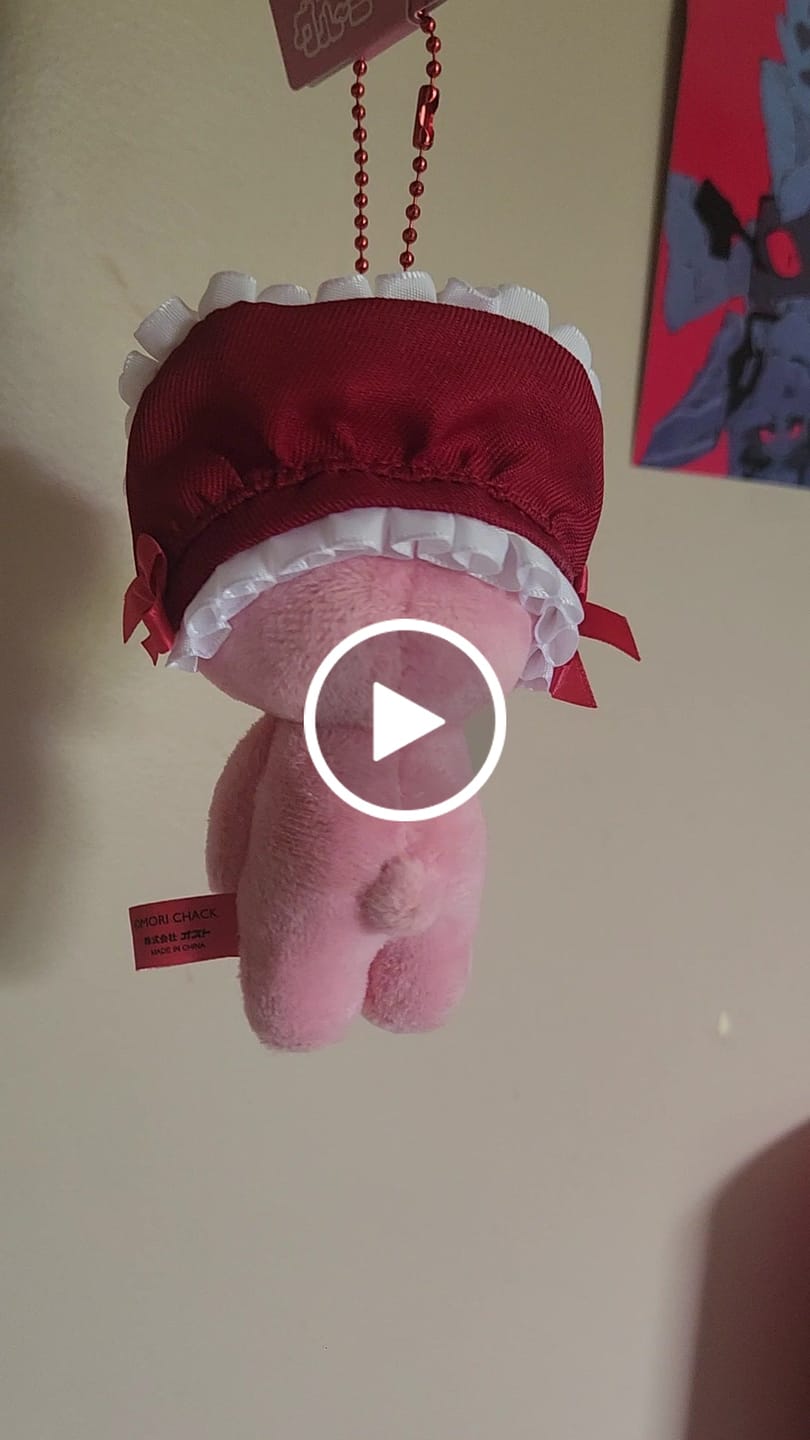 Customer video review of Gloomy Bear Mini Lolita Soft Keychain (Pink)