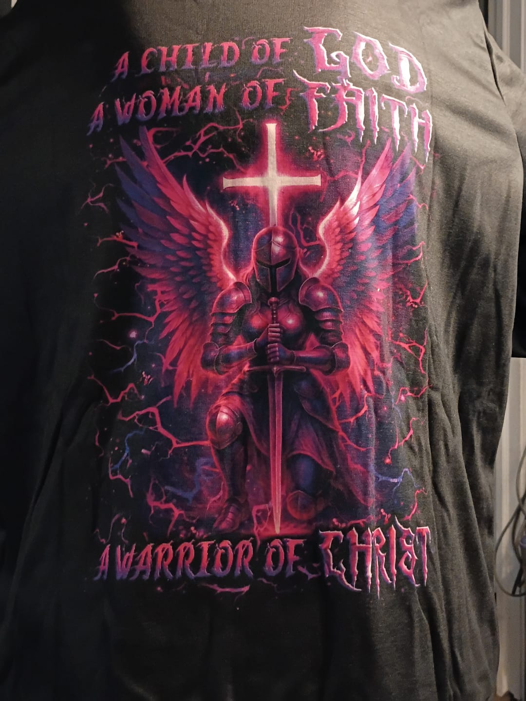 Customer photo review of A Child Of God A Woman Of Faith Women's All Over Print Shirt - Yhlt1505251