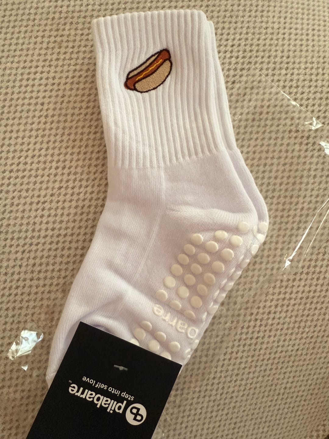 Customer photo review of PILA Plain Best Grip Sock - Blue