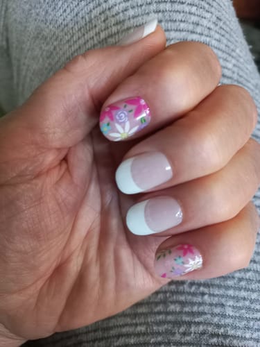 Customer photo review of PREORDER 26/6 DISPATCH Classic French Tip | Super Jellies DIY Hard Semi Cured Gel Nail Wraps