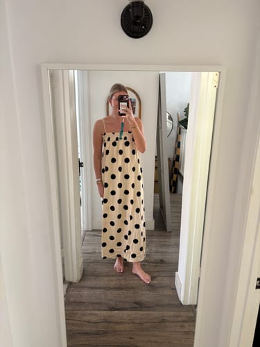 Customer photo review of Porter Polka Dot Maxi Dress