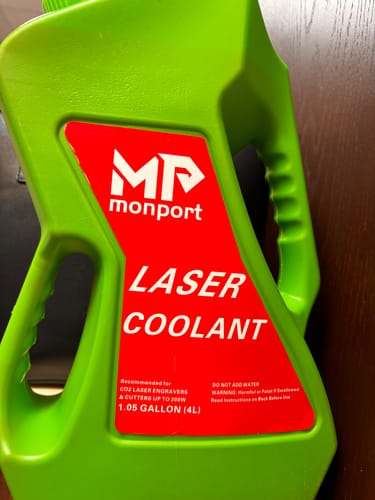 Customer photo review of CO2 Antifreeze Laser Coolant Non-Conductive Liquid for Laser Engraver Water Chiller