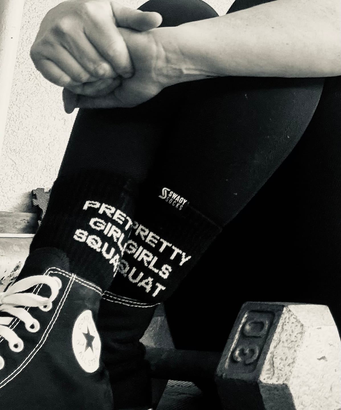 Customer photo review of Pretty Girls Squat ™ - Crew Workout Socks