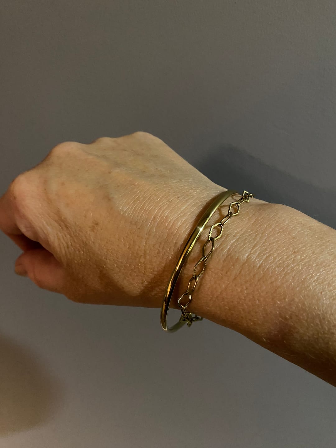 Customer photo review of Classic Gold Bangle