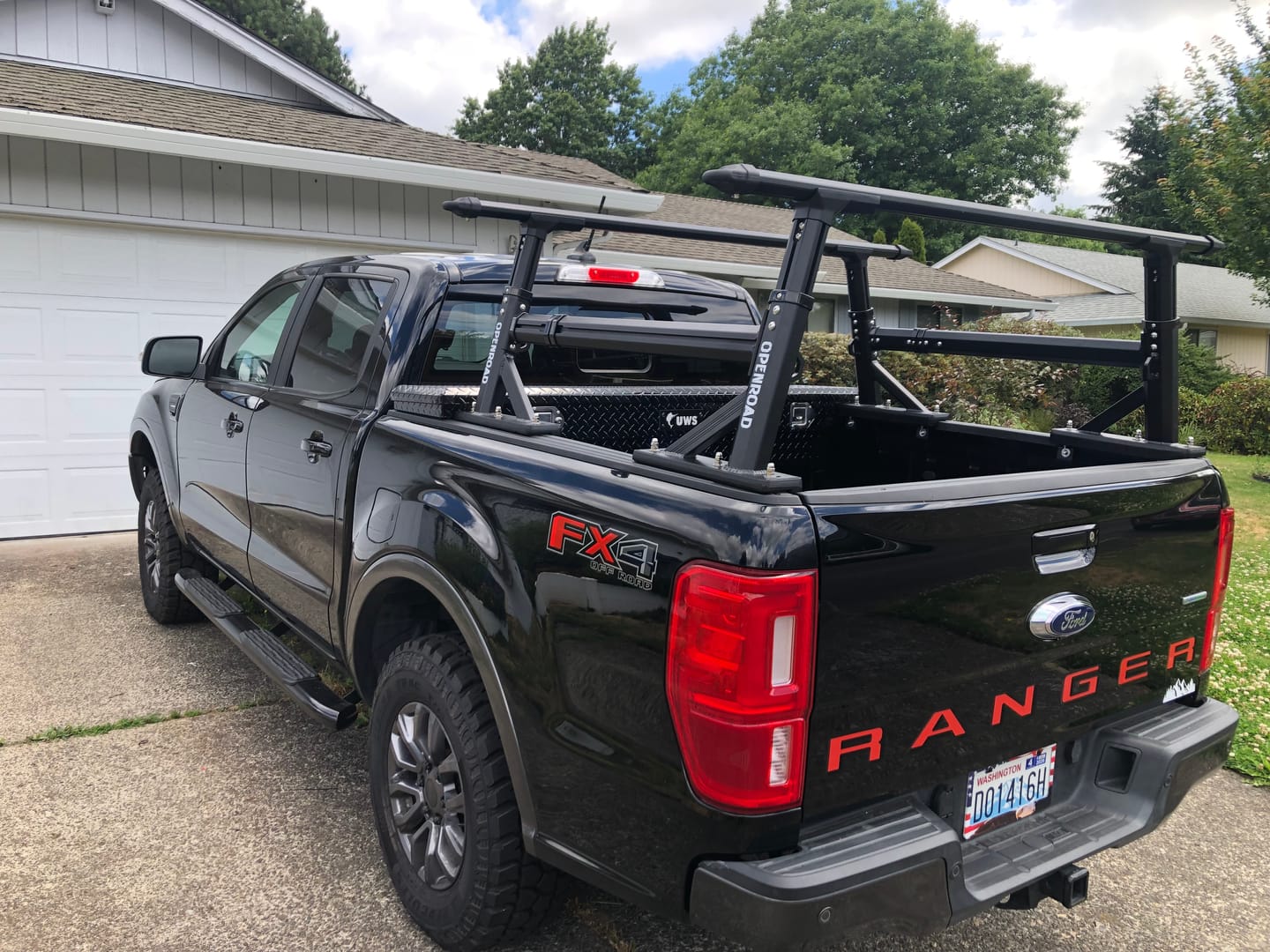 Customer photo review of OPENROAD Adjustable Bed Rack for Trucks