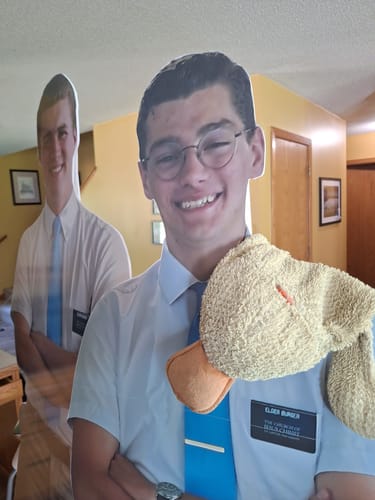 Customer photo review of Personalized Cardboard Cutouts | Custom Life Size Cutout