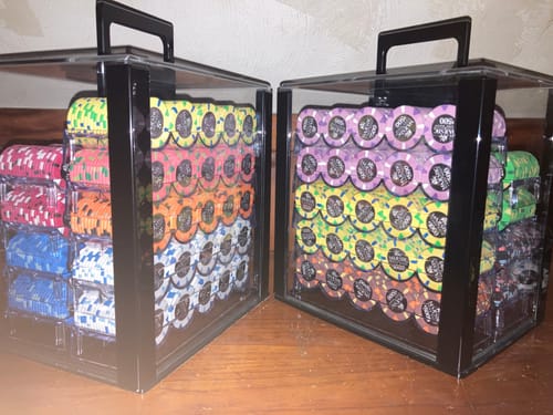 Customer photo review of Poker Chip Carrier Tray Case 1000