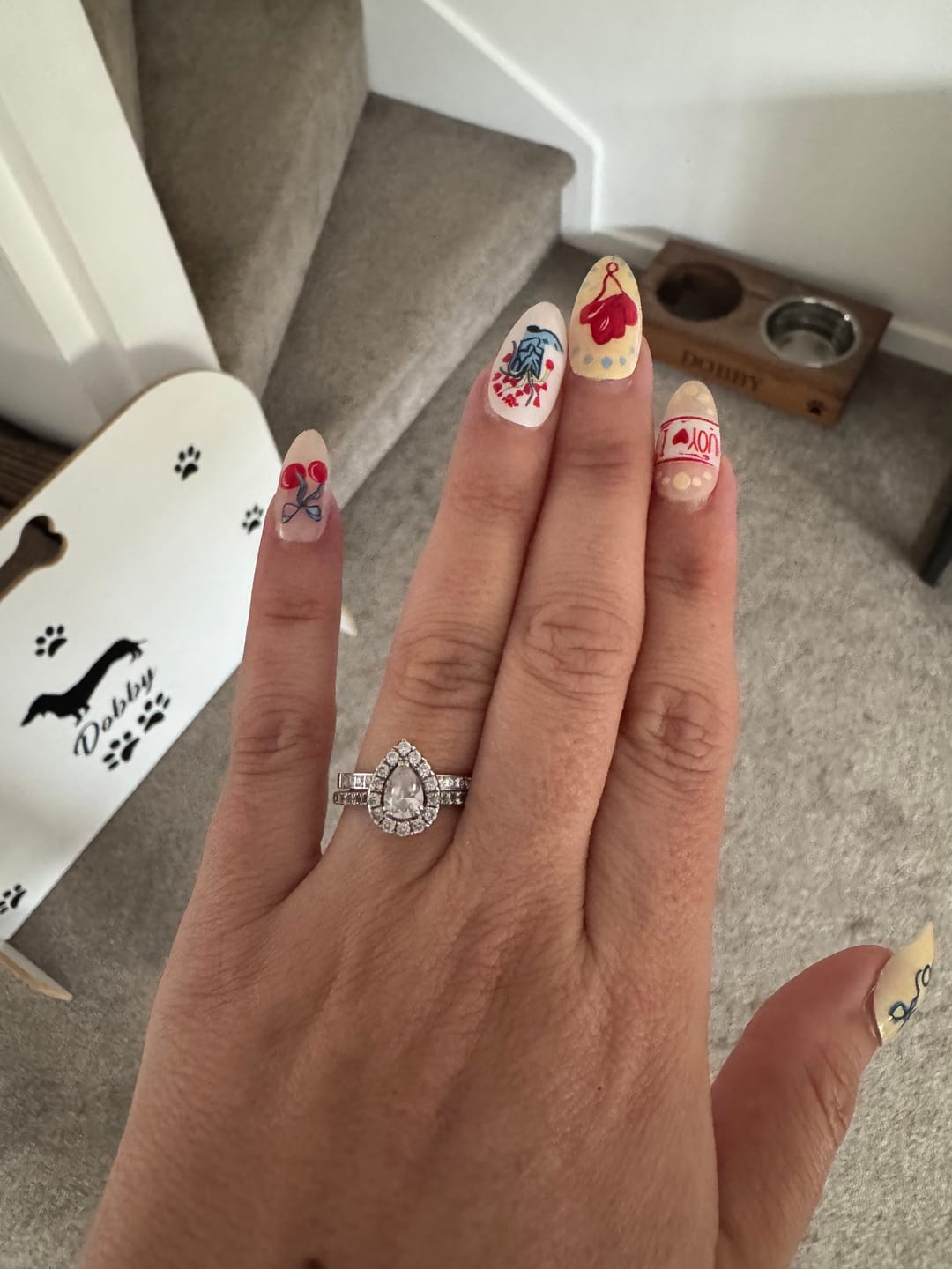 Customer photo review of White Gold 2mm Half Glitz Ring
