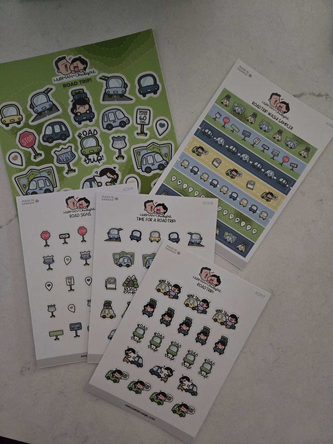 Customer photo review of Roadtrip Sticker Set