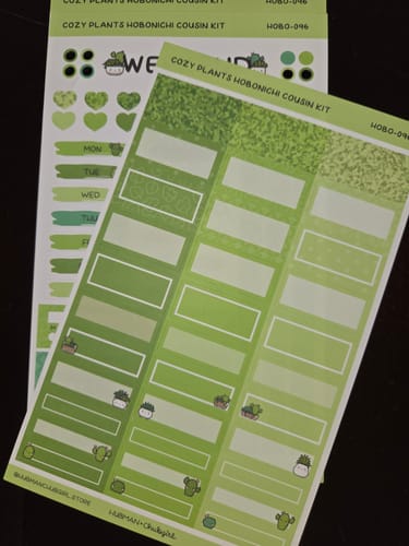 Customer photo review of Cozy Plants Theme Hobonichi Cousin Weekly Kit (Set of 3)