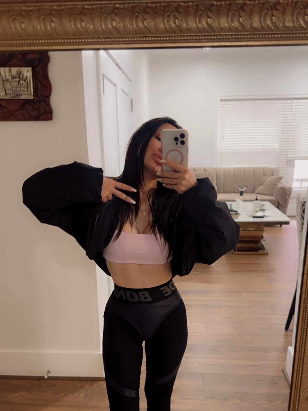 Customer photo review of Leggings Extra Sex-Push Up Corsage Black Skin