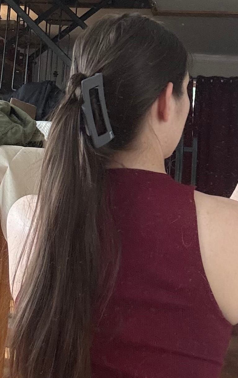 Customer photo review of Honey Medium Claw Clip
