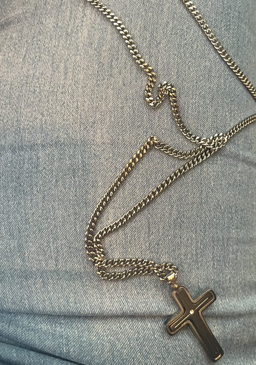 Customer photo review of Sleek and Simple Cross Pendant