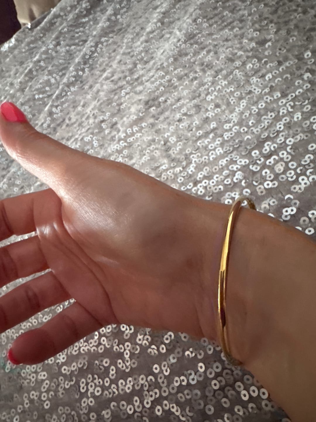 Customer photo review of Classic Gold Bangle