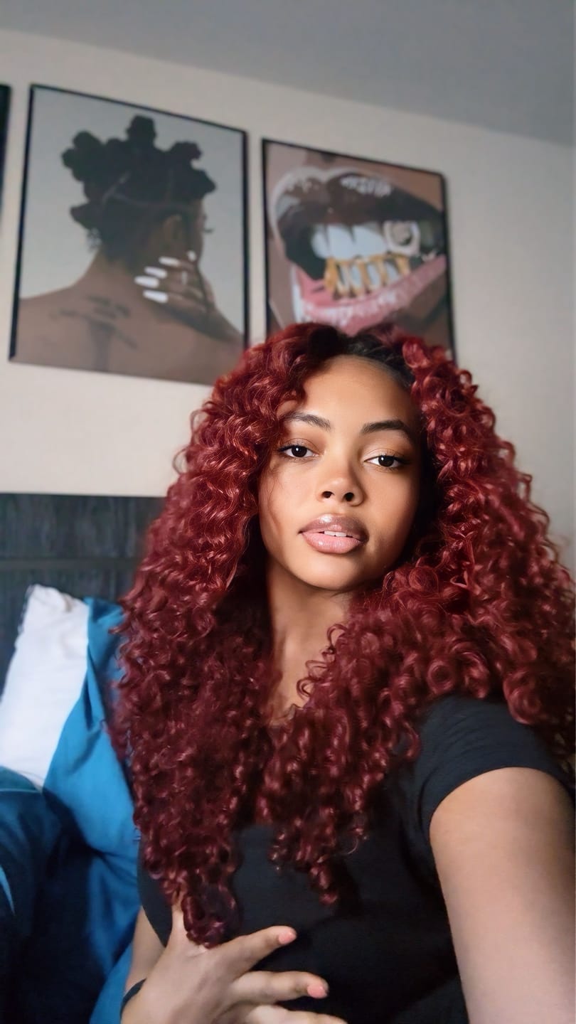Customer photo review of Outre Perfect Hairline Glueless 13x6 HD Lace Front Wig - DOMINICA