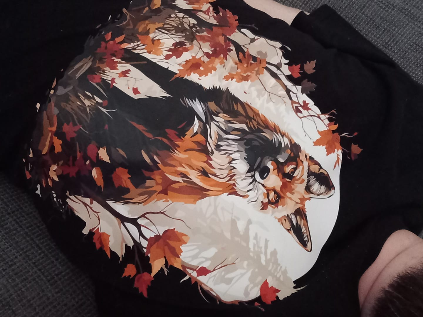 Customer photo review of Fox autumn - Herren Premium Bio Shirt