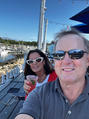 Customer photo review of GOLD OCEAN LETTER NECKLACE