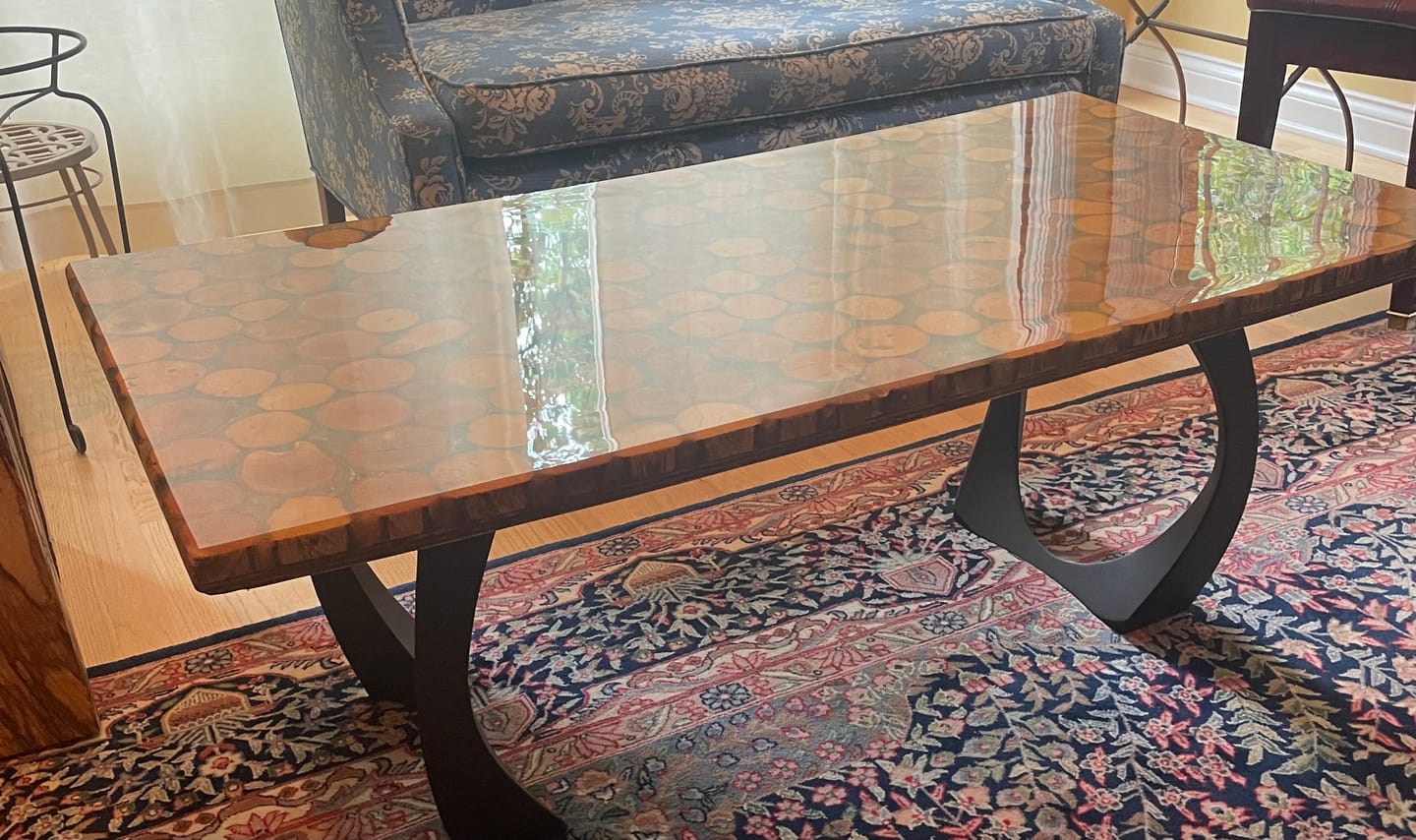 Customer photo review of Coffee Table Legs 212 Cleo 16H Modern DIY Furniture