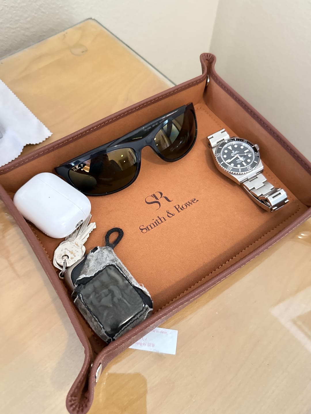 Customer photo review of Cinnamon Brown and coffee valet tray