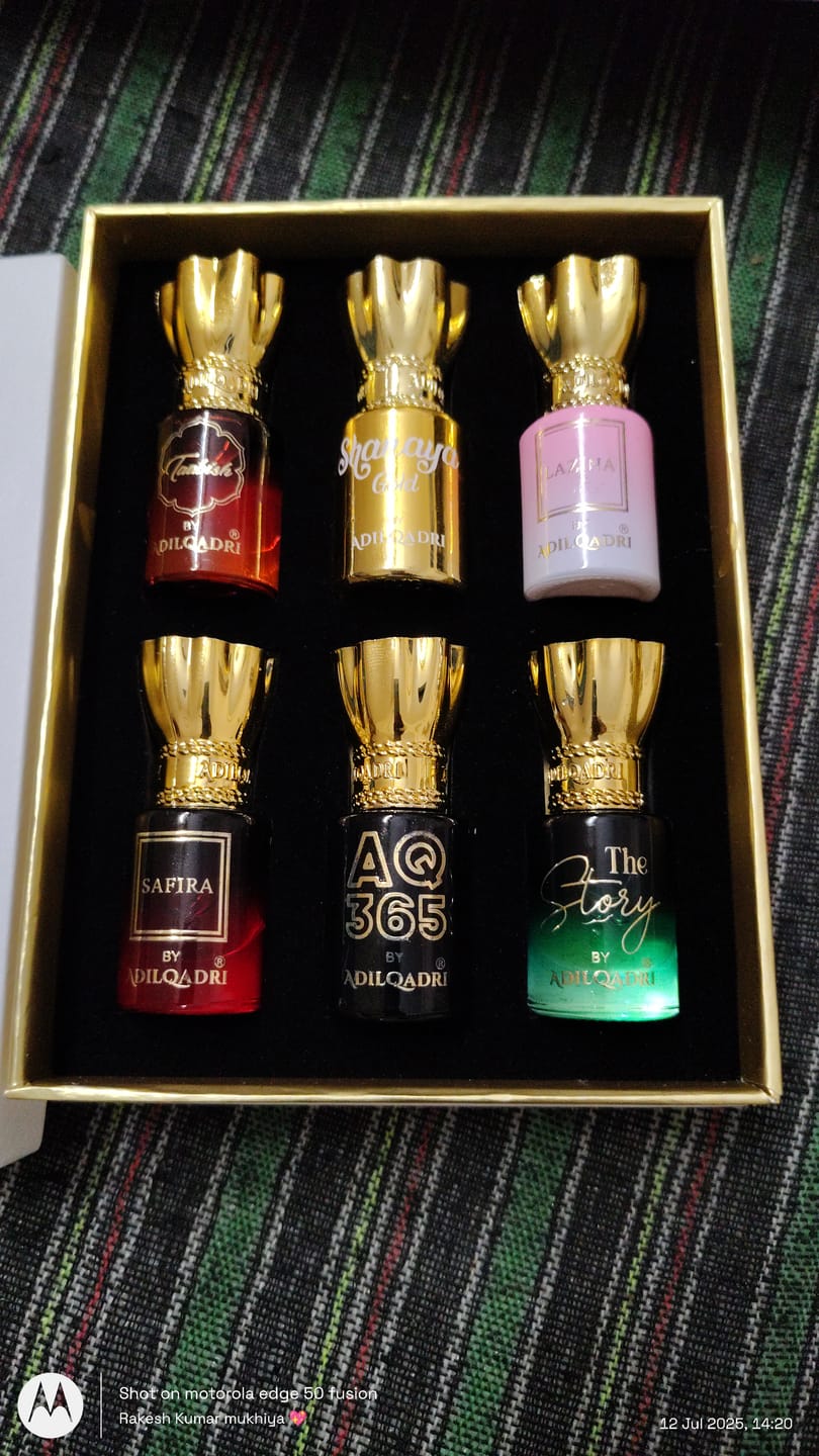Customer photo review of Essensia Luxury Attar Perfume Gift Set (6 x 5.5Ml)