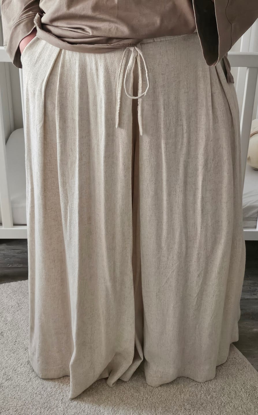 Customer photo review of Pantalon palazzo femme en lin "FREEDOM FIT" - OUMMI BASICS