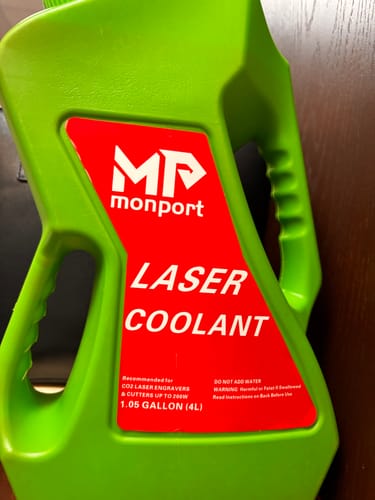 Customer photo review of CO2 Antifreeze Laser Coolant Non-Conductive Liquid for Laser Engraver Water Chiller
